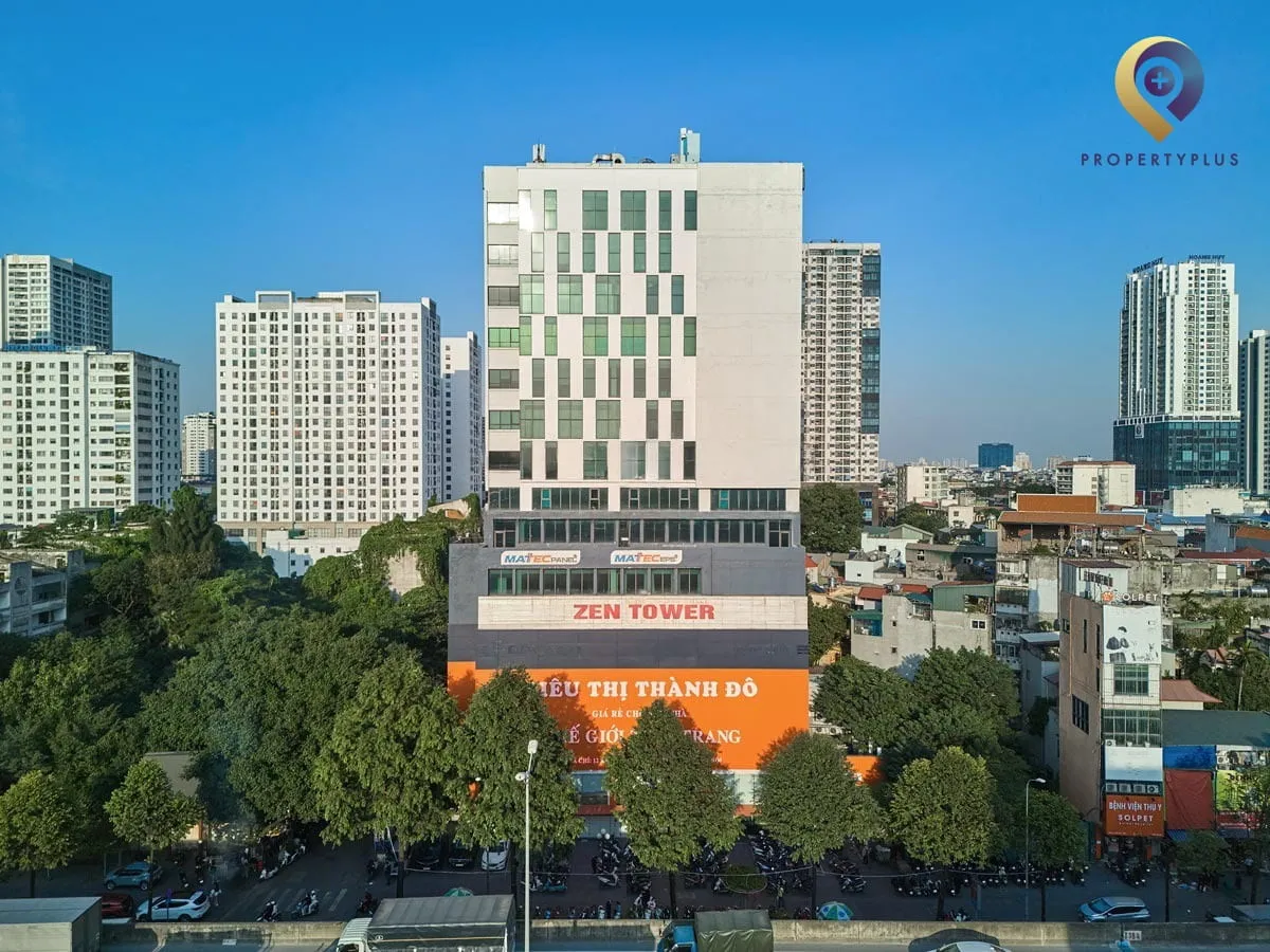 Toàn cảnh tòa nhà ZEN Tower nhìn từ trên cao tại Thanh Xuân.